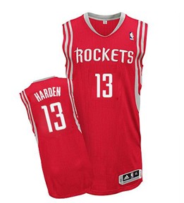 NBA Houston Rockets 13 James Harden Authentic Red Jerseys